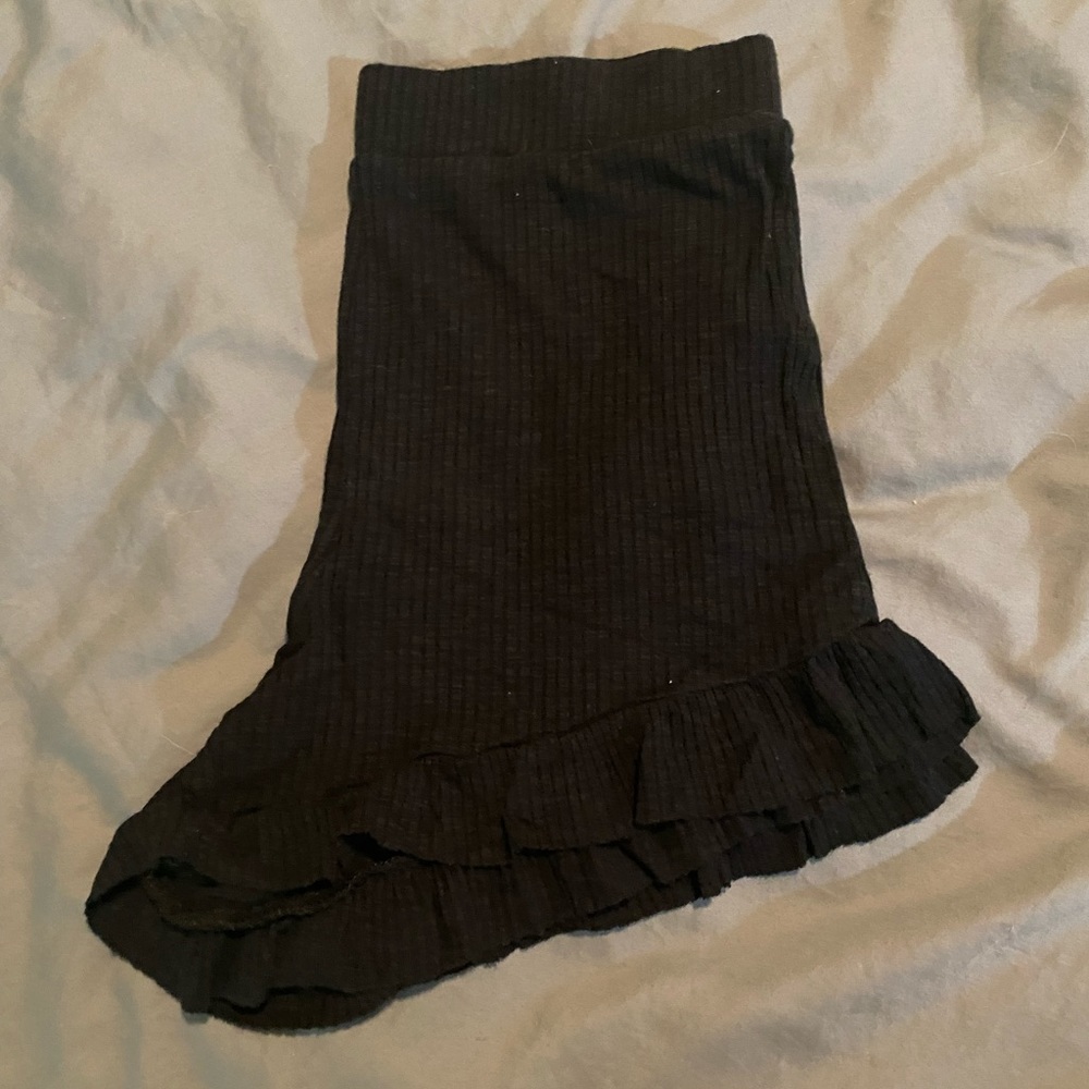 Aerie Black Ribbed Lounge Shorts